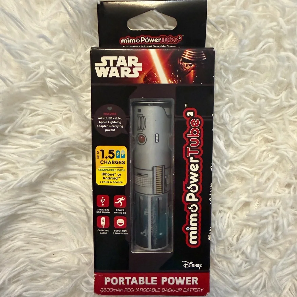 NIB Star Wars Mimo PowerTube2 Portable Power Bank - Silver